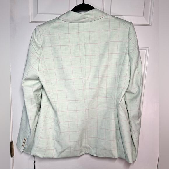 DKNY Women’s double breasted blazer in mint green - size 14 - Picture 9 of 11